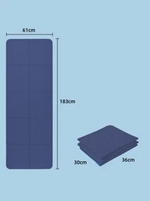 1pc 183*61CM Foldable Yoga Mat - Blue - View 3