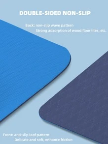 1pc 183*61CM Foldable Yoga Mat - Blue - View 7