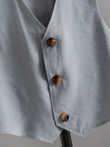 SHEIN 男孩前蝴蝶結襯衫和背心和短褲 - 彩色 - 查看 6