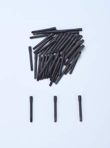 48pcs Disposable Tattoo Pigment Cup & Plastic Sticks Set For Ink Mixing - Black - View 1