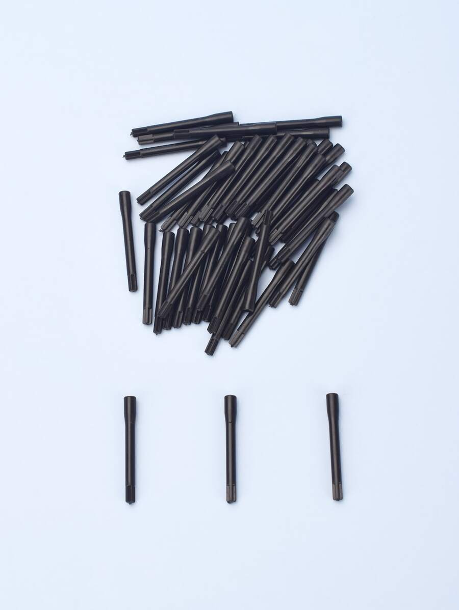 48pcs Disposable Tattoo Pigment Cup & Plastic Sticks Set For Ink Mixing - Black - View 1