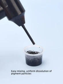 48pcs Disposable Tattoo Pigment Cup & Plastic Sticks Set For Ink Mixing - Black - View 4