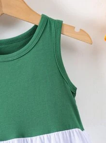 Toddler Girls Colour Block Smock Dress - Multicolor - View 4