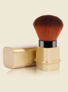 Maange 1支方形手柄可收縮化妝掃,粉底掃,腮紅掃,毛柔軟,易攜帶的化妝工具,旅行化妝刷 - 金色 - 查看 1