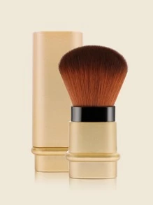 Maange 1支方形手柄可收縮化妝掃,粉底掃,腮紅掃,毛柔軟,易攜帶的化妝工具,旅行化妝刷 - 金色 - 查看 2