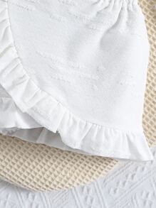 Bộ đồ Em bé Bất đối xứng Xù Trọn gói màu trơn - trắng - Xem 6