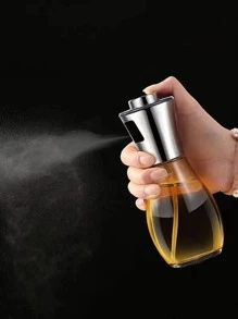 1pc Stainless Steel Clear Oil Spray Bottle - Silver - View 3