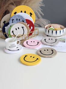 1 pezzo Sottotazza espressione motivo casuale rotondo - Multicolore - Visualizzare 1