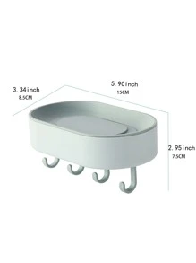 1pc Wall Mounted Random Soap Dish Holder - Multicolor - View 3
