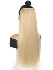 Extensión del pelo largo recto sintético - Mostaza Amarilla - Ver 1