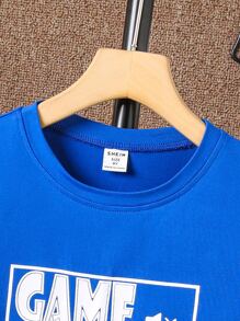 Boys Gamepad & Slogan Graphic Tee - Royal Blue - View 3