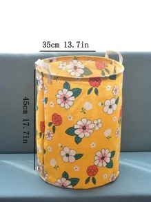 Flower Print Laundry Basket - Multicolor - View 4