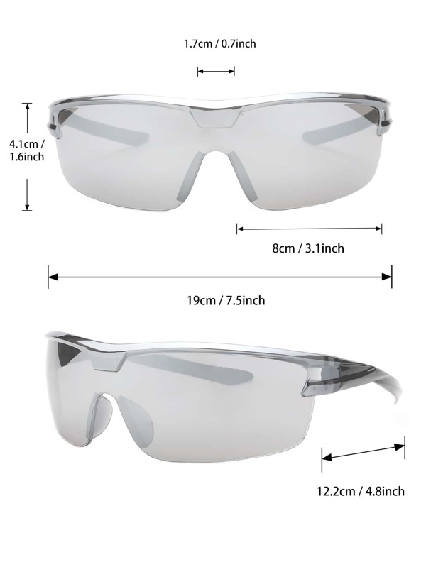 2pairs Wrap Around Fashion Glasses Y2K Black Shades SHEIN USA