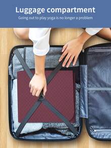 1 pieza Alfombra 183*61CM plegable Yoga - Burdeos - Ver 6