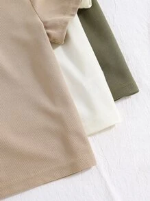 Toddler Boys 3pcs Quarter Button Waffle Knit Tee - Multicolor - View 4