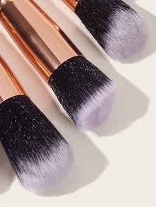 10pcs Marble Pattern Makeup Brush With Storage Bag,Brush Set,Makeup Brush Kit,Make Up Brush Set,Make Up Set Complete,Makeup Brush Set,Complete Makeup Kit,Brush Kit,Brushes Makeup Set,Makeup Gift Set,Set - Black - View 4