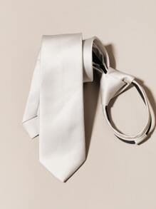 Hombres minimalista unicolor con cordón - Beis - Ver 1