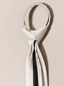 Hombres minimalista unicolor con cordón - Beis - Ver 3