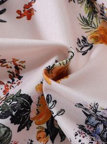 小女童印花泡泡袖褶邊洋裝