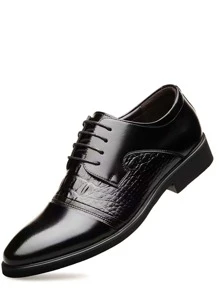Men's Leather Shoes - Black - View 2