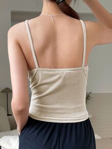 DAZY Solid Cami Top - Apricot - View 2