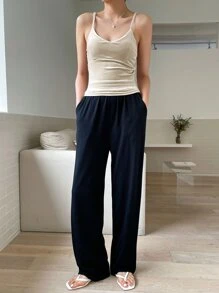 DAZY Solid Cami Top - Apricot - View 3