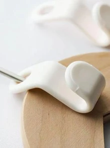 Móc treo quần áo trơn 15 cái Kết nối móc - trắng - Xem 3