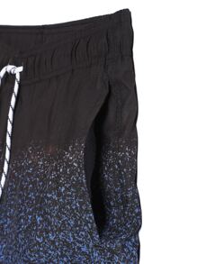 Manfinity Men Ombre Print Letter Patched Detail Drawstring Waist Swim Trunks - Multicolor - View 3