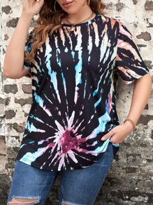 SHEIN Holidaya Camiseta con estampado de dibujo de cuello redondo - Negro - Ver 4