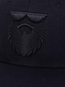 Men Figure Embroidery Decor Hip Hop Cap For Daily Life and Outdoor - Black - View 5