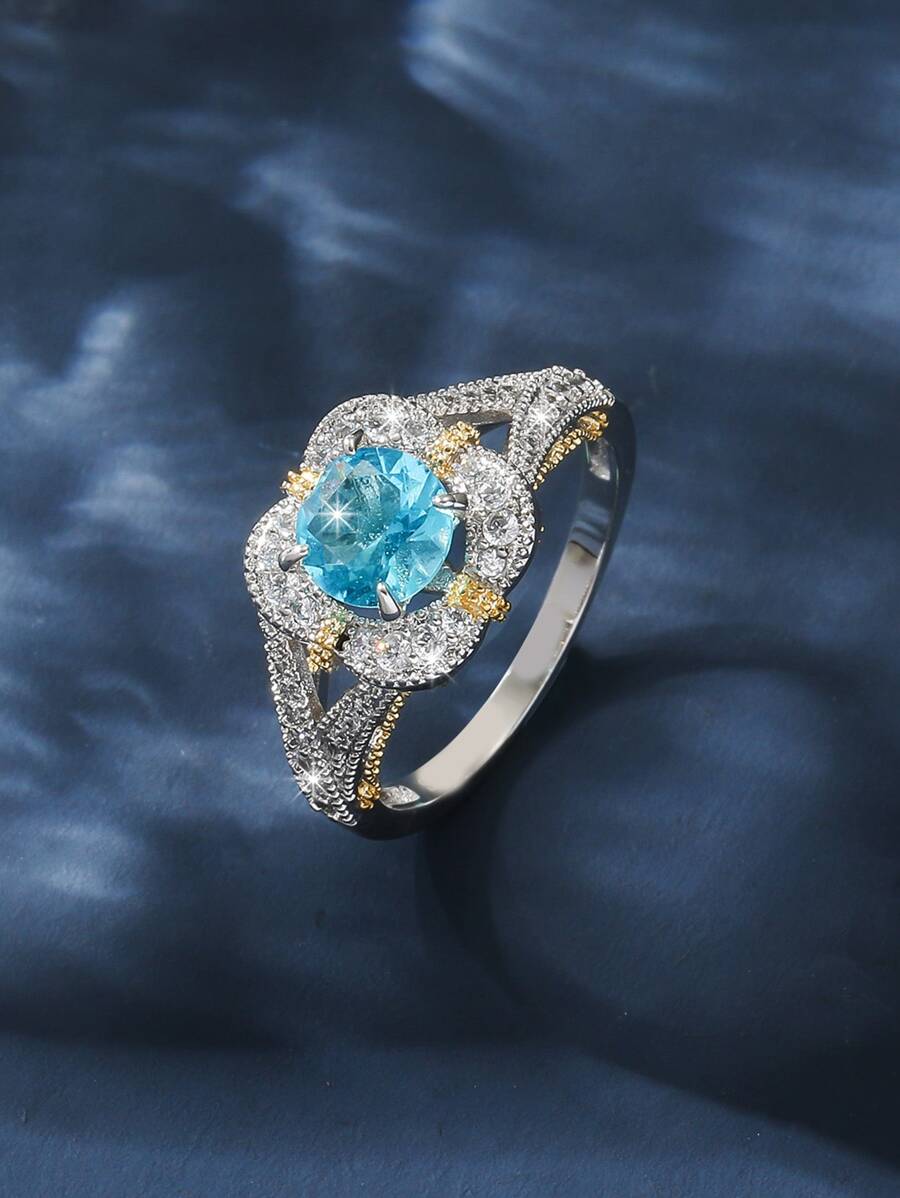 Anillo zirconia cúbica - Multicolor - Ver 1