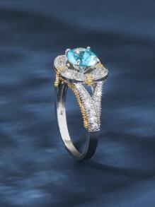 Anillo zirconia cúbica - Multicolor - Ver 2