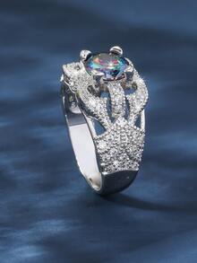 Anillo zirconia cúbica - Multicolor - Ver 3