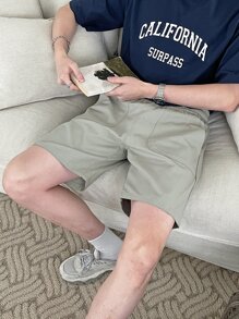 DAZY Men Slant Pocket Shorts - Khaki - View 4