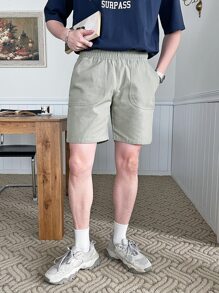 DAZY Men Slant Pocket Shorts - Khaki - View 7