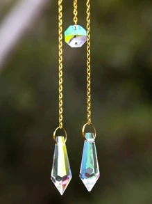 1 pieza Colgante de pared con diamante de imitación & con diseño de luna - Multicolor - Ver 3