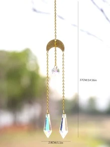 1 pieza Colgante de pared con diamante de imitación & con diseño de luna - Multicolor - Ver 4