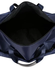 Quilted Design Duffel Bag - Blue - View 4