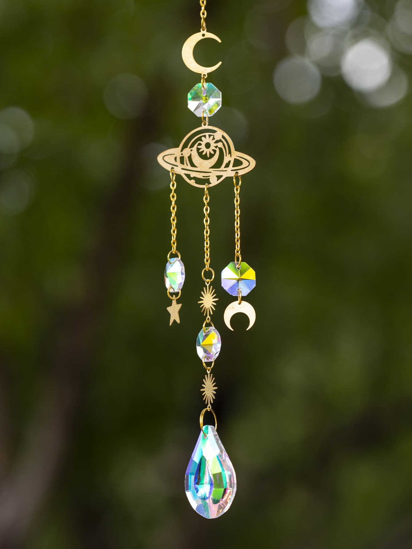 1pc Moon & Star Decor Wall Hanging - Multicolor - View 1