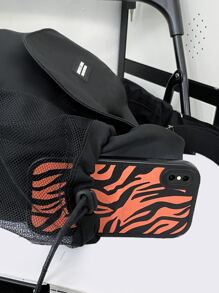 Hombres Bolso de mensajero con diseño de parche de letra - Negro - Ver 8