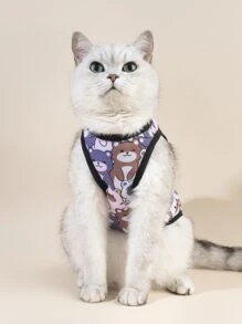 1入組卡通熊圖案寵物背心 - 彩色 - 查看 3