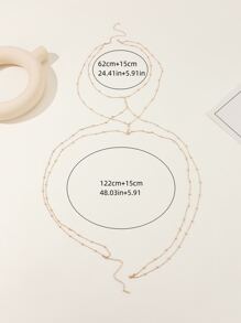 Minimalist Sling Body Chain - Yellow Gold - View 3