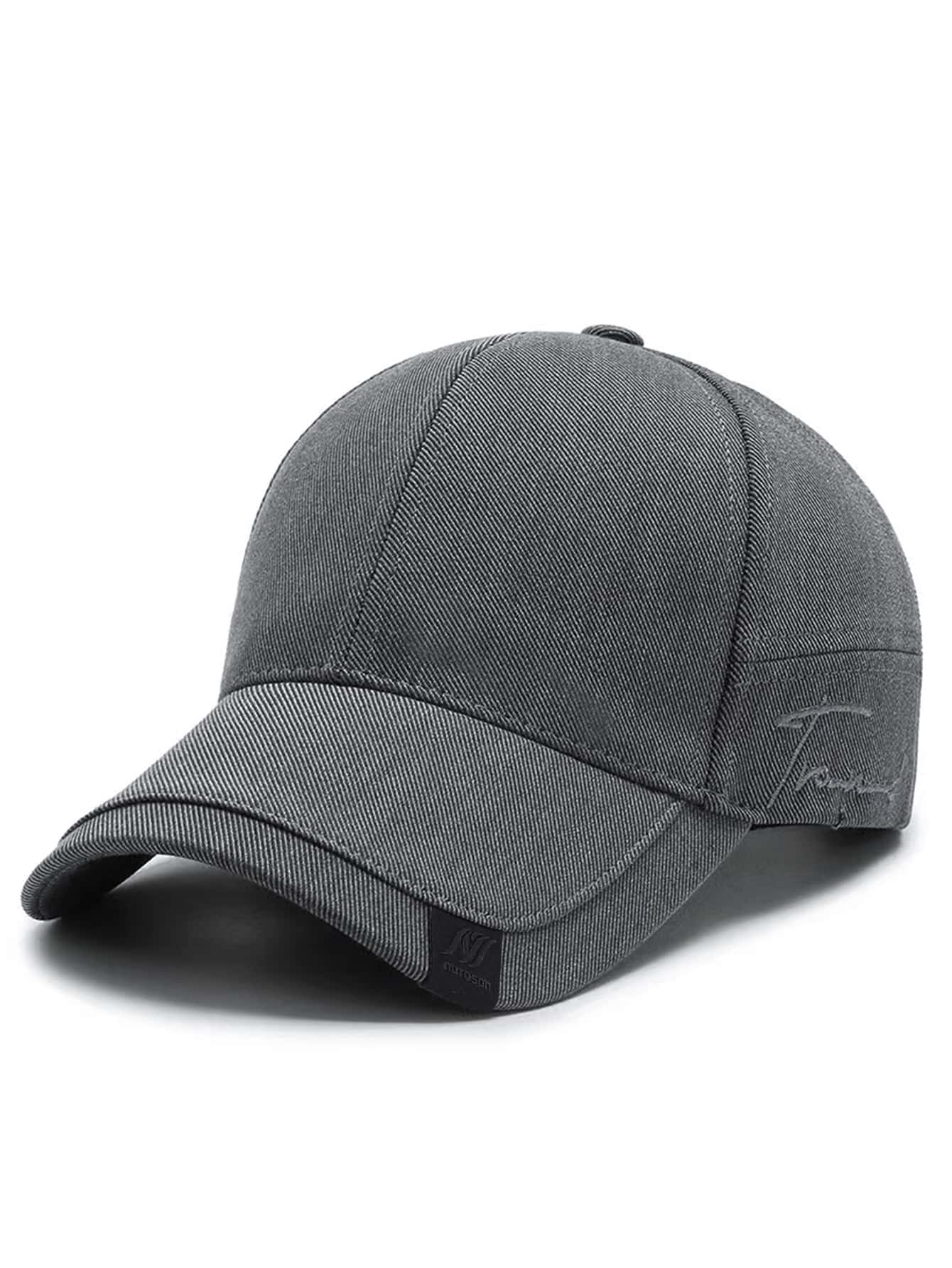 Men Letter Embroidered Baseball Cap Casual - Dark Grey - View 1