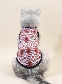 1pc Playing Card Pattern Pet Tank