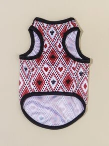 1pc Playing Card Pattern Pet Tank