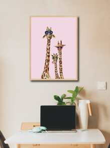 Giraffe Print Unframed Painting - Multicolor - View 2