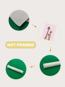 Giraffe Print Unframed Painting - Multicolor - View 5