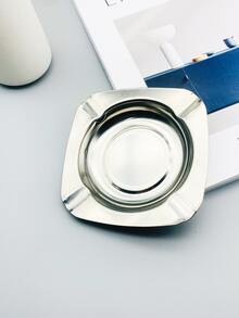 1pc Stainless Steel Ashtray - Silver - View 4