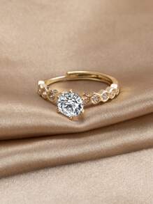 Anillo zirconia cúbica - Amarillo Oro - Ver 4