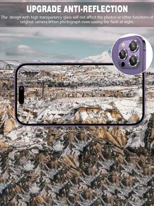6入組裝閃光鏡頭保護膜相容於 iPhone15/15Plus/15Pro/15Promax - 紫色 - 查看 7